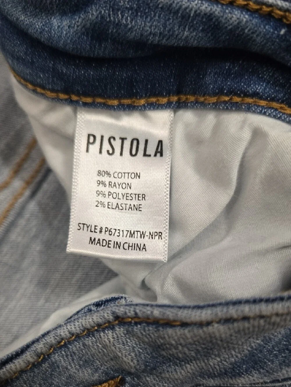 Pistola Men's Light Wash Blue Jeans